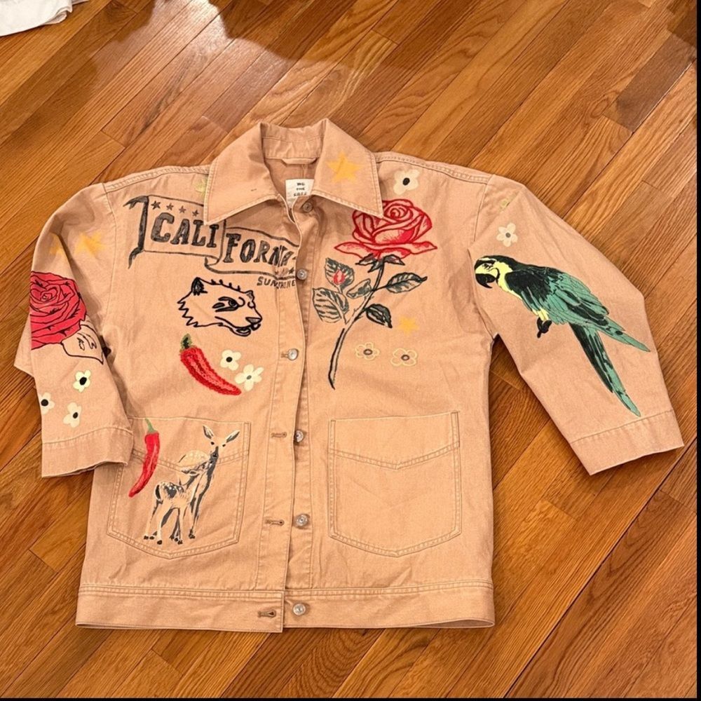 New Free People Charm Me Chore Jacket Size Xs - Picture 5 of 9